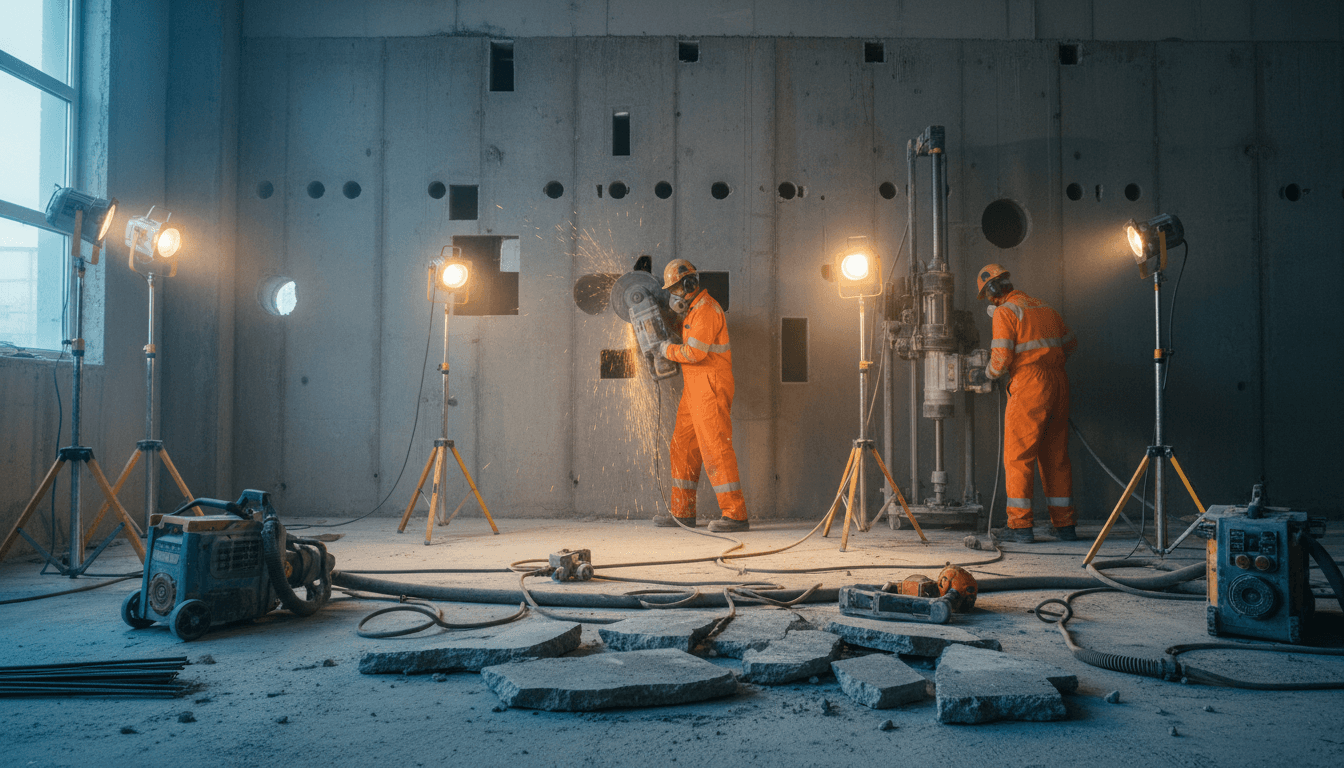 Contractor using quality equipment on construction project